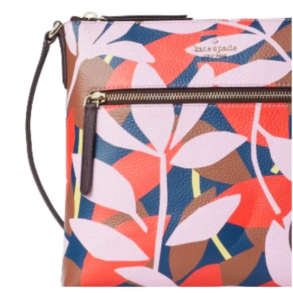 ♠️ Kate Spade Jackson Tropical Toss Top Zip Crossbody - Picture 2 of 6